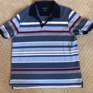 Eddie Bauer Colorblock-Stripe Polo